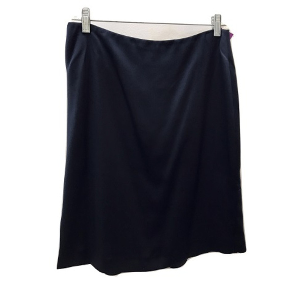 Ellen Tracy Navy Silk Skirt - Picture 1 of 2